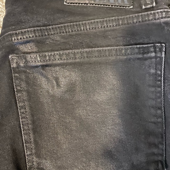 KAIA x ZARA Coated Jeans Waxed Effect Fabric - Picture 3 of 8